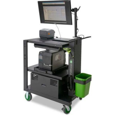 New Castle Systems Newcastle Systems PC Series Mobile Powered Workstation, 35.5"W x 26"D, 100AH SLA Battery PC510GBL